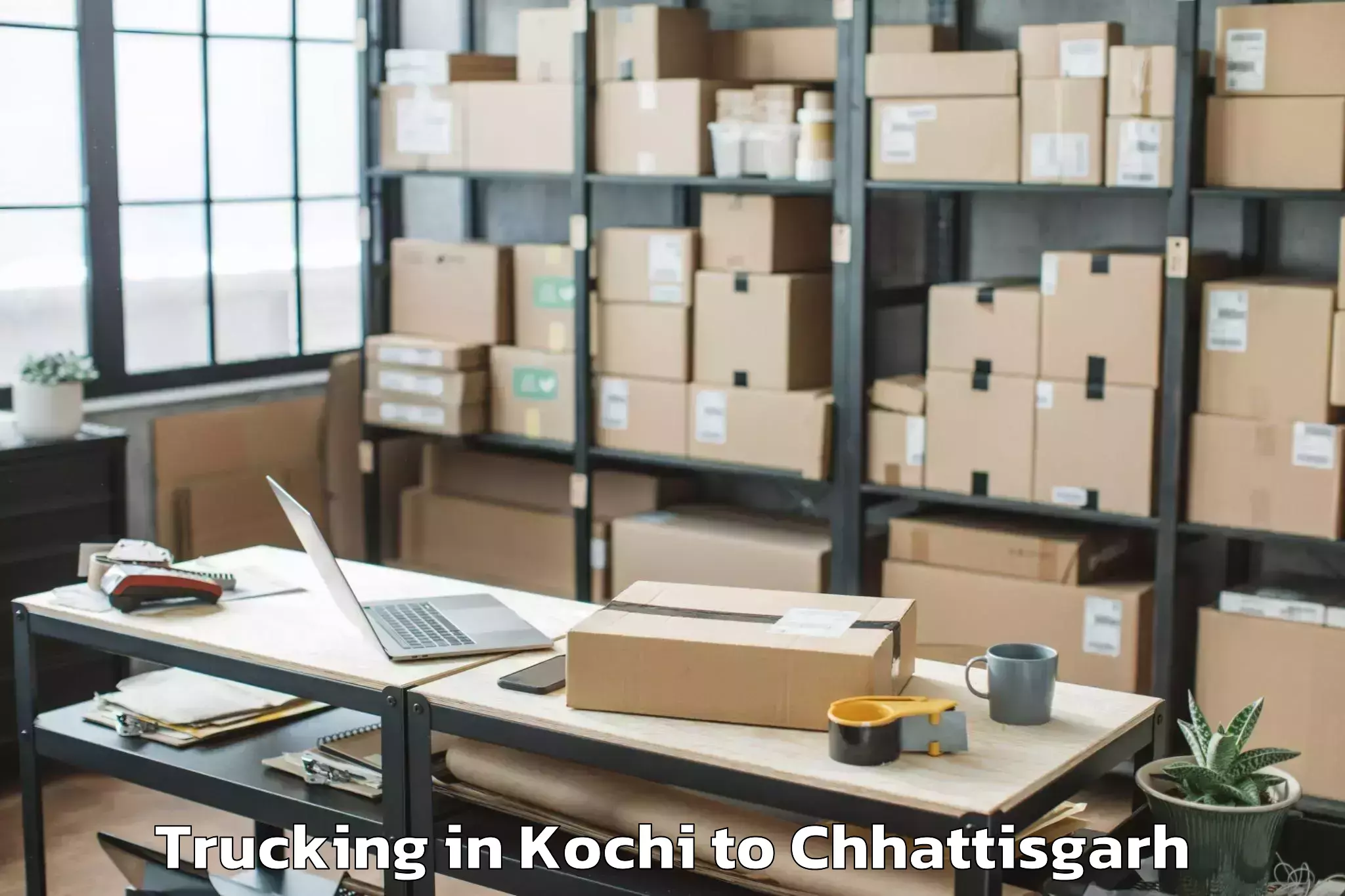 Top Kochi to Gidam Trucking Available